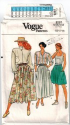 9297 VOGUE BIG POCKET FLARE SKIRT 3 LENGTHS PATTERN 12-16 UNCUT
